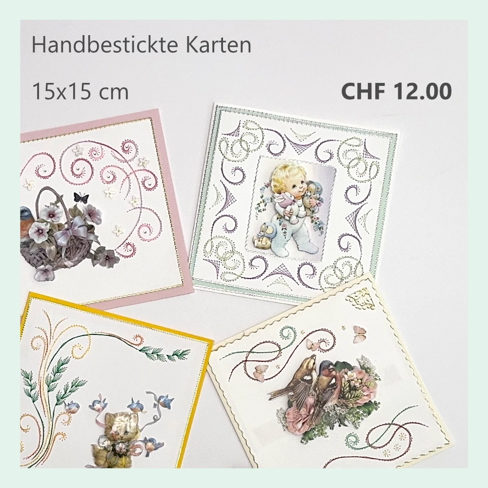 Bestickte Karten