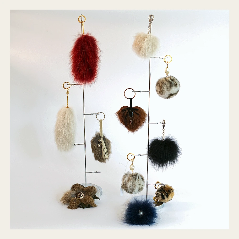 Pompoms und andere Schlüsselanhänger