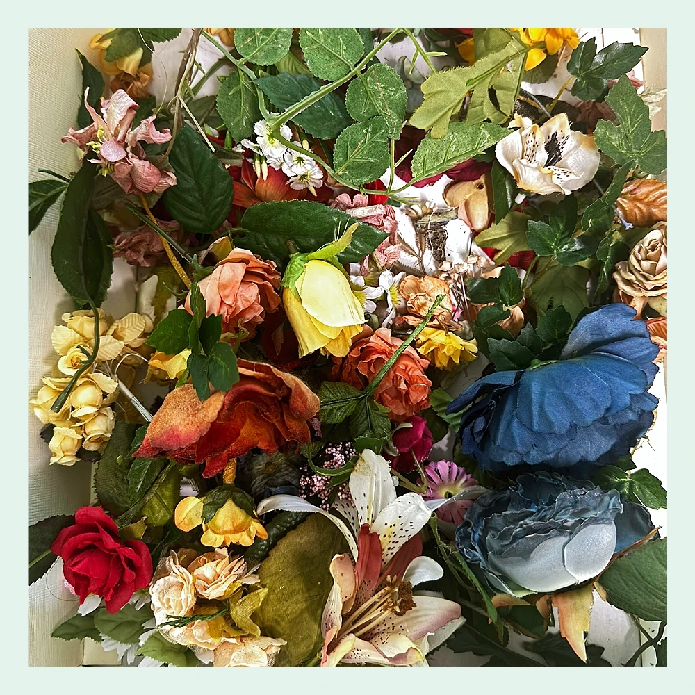Materialien für Blumenkranz