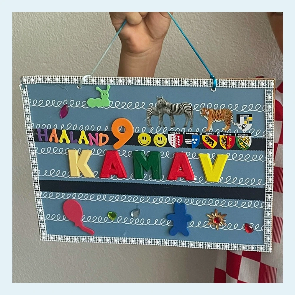 Namensschild als Bastelprojekt für Kinder